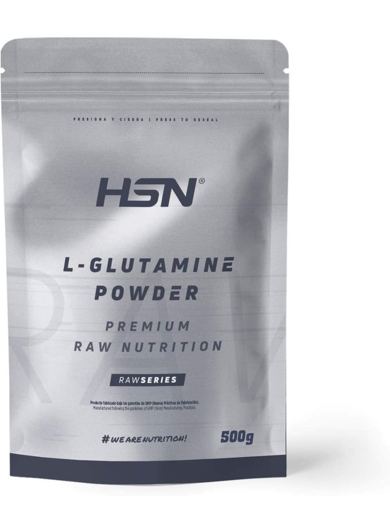 أتش أس أن مسحوق إل-جلوتامين من إتش إس إن | 500 غرام بدون نكهة = 100 حصة | جلوتامين نقي 100% | غير معدل وراثيًا، نباتي، خالٍ من الغلوتين - Image 1